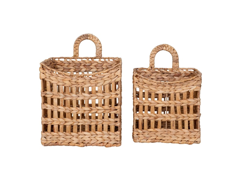  Set 2 cestini de parete appesi en giacinto d'acqua cala — naturel  - Conforama A