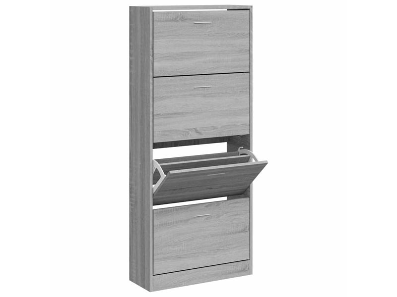  Meuble à chaussure, armoire à chaussures sonoma gris 63x24x147 cm bois d'ingénierie  - Conforama C