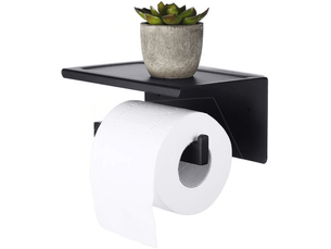Porte papier toilette, porte rouleau papier toilette mural, sus304 acier inoxydable derouleur papier wc, support papier toilette sans percage,noir