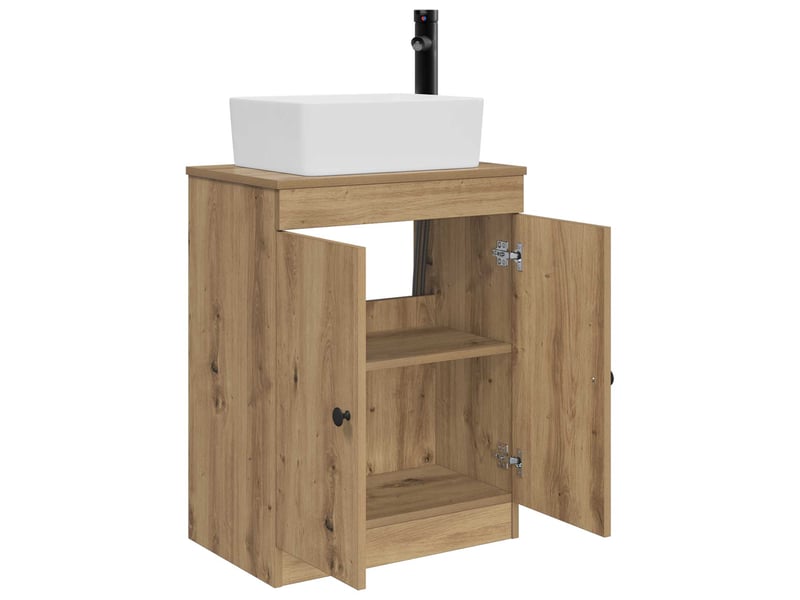 Meuble de salle de bain avec évier chêne artisanal shl7382  - Conforama D