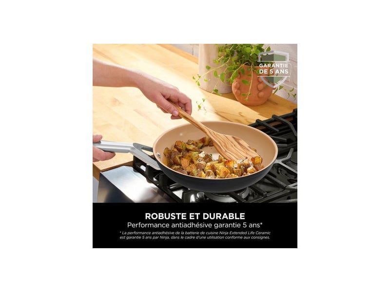 Sauteuse en ceramique 26 cm ceramiclock base induction intégrale NIN0622356318433 - Conforama D