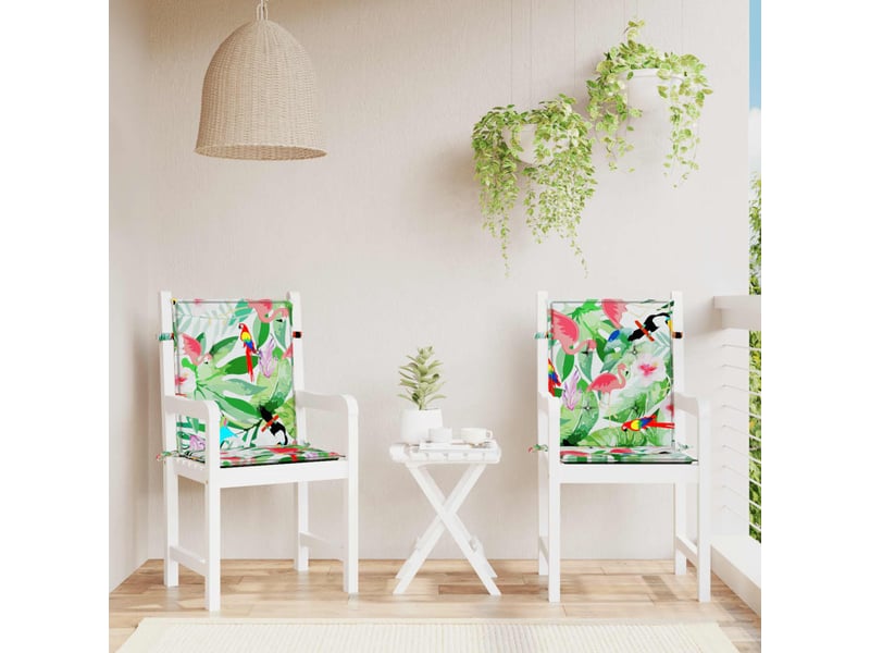  Lot de 2 coussins de dossier,  coussins de dos, tissu oxford vert et rose cf59453  - Conforama B