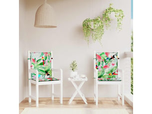 Lot de 2 coussins de dossier,  coussins de dos, tissu oxford vert et rose cf59453