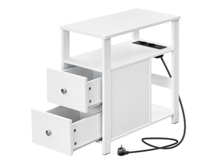 Table basse rectangulaire coloris blanc BEAUNIV - 30 cmx60 cm