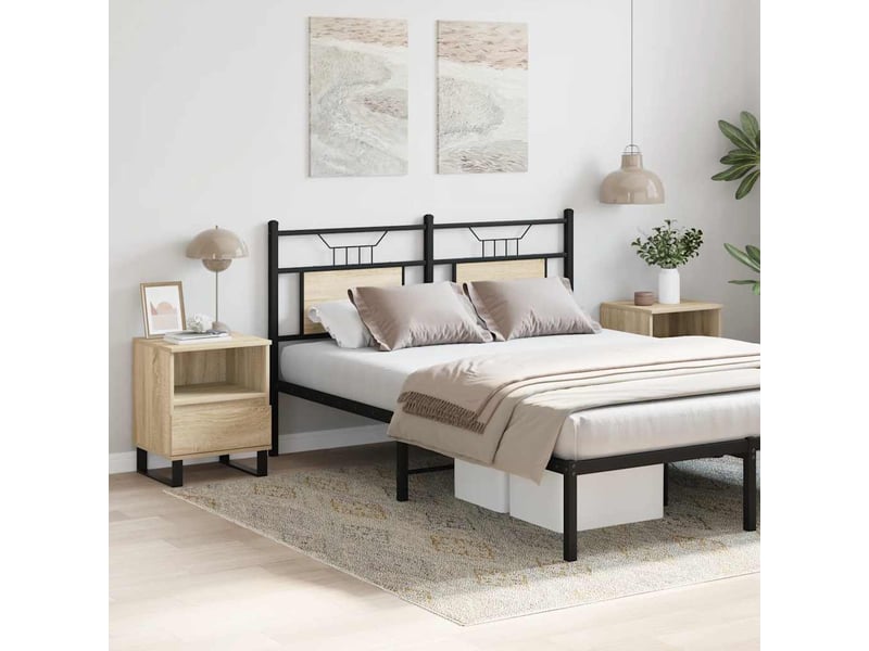  Lot de 2 tables de chevet - cabinet de chevet - table de nuit chêne sonoma 40x35x50 cm bois ingénierie  - Conforama B