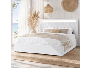 Lit coffre 180x200 cm    coloris blanc