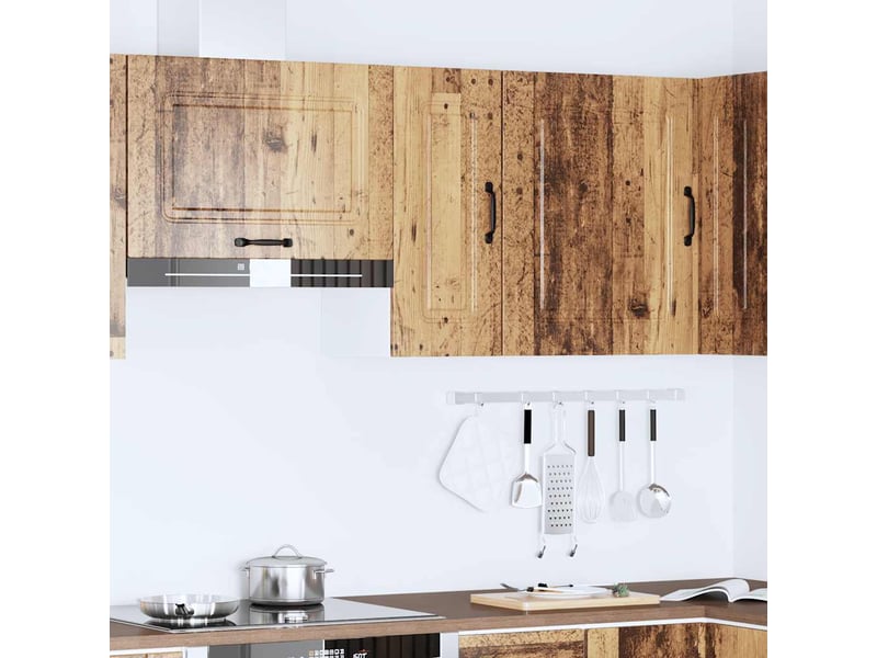  Meuble de rangement, armoire murale de cuisine kalmar vieux bois bois d'ingénierie shl4472  - Conforama C