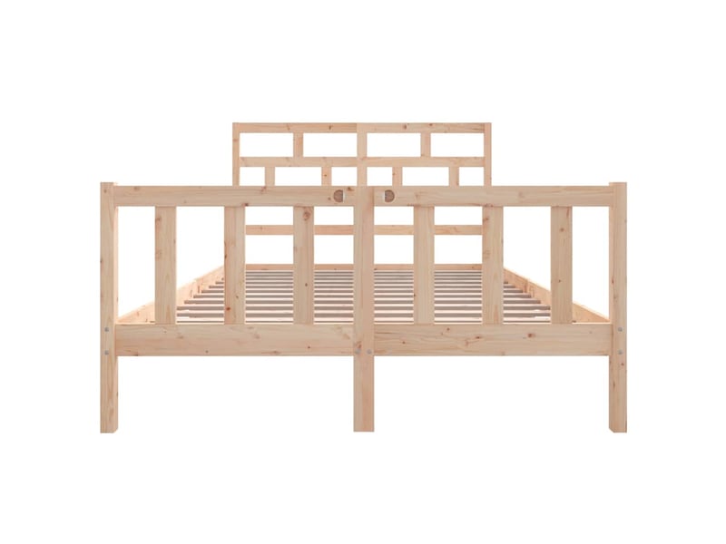  Lit double- lit adulte -  cadre de lit sans matelas bois massif 160x200 cm  - Conforama C