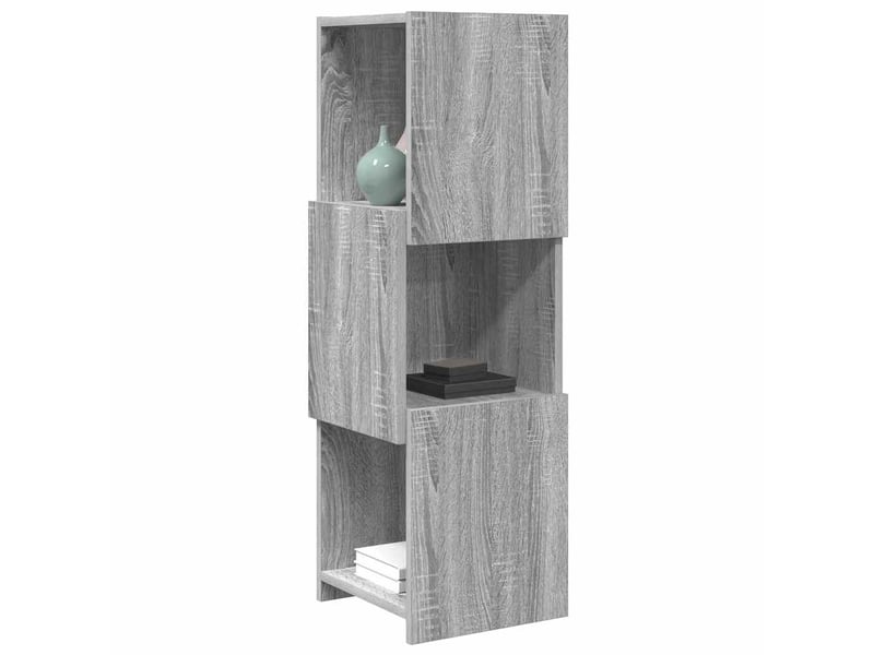  Meuble d'angle, meuble de rangement salon 30,5x30x95cm bois d'ingénierie gris sonoma  - Conforama C