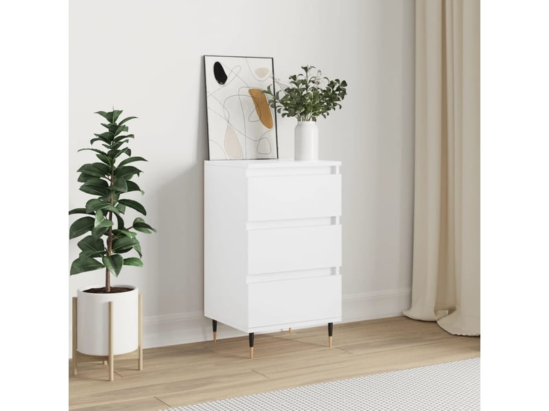  Buffet - bahut - meuble de rangement blanc 40x35x70 cm bois d’ingénierie  - Conforama B