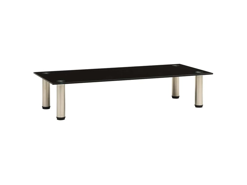  Meuble tv - banc tv - meuble de rangement noir 80x35x17 cm verre trempé  - Conforama B