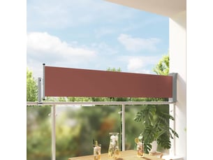 Auvent latéral rétractable, store latéral de patio 60x300 cm marron