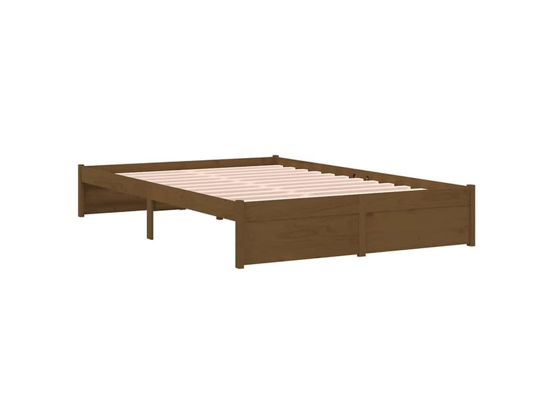  Lit double- lit adulte -  cadre de lit sans matelas marron miel bois massif 120x190 cm  - Conforama C