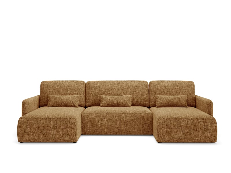 Canapé d'angle convertible livello u jaune - Conforama A