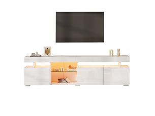 Meuble tv coloris blanc 180 cm