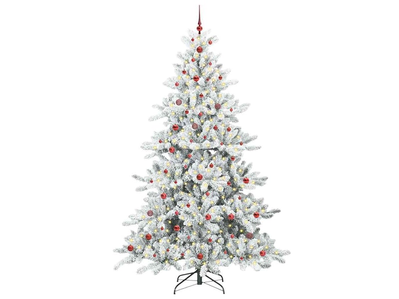  Sapin de noël, arbre de noël artificiel à branches articulées blanc 240 cm cf61069  - Conforama C