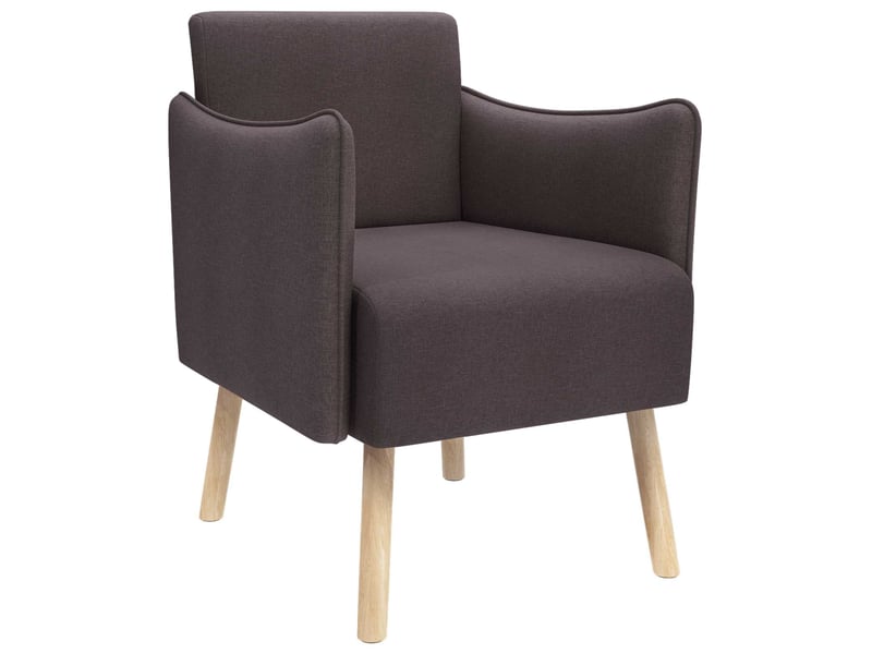 Vidaxl chaise d'appoint marron foncé tissu - Conforama A
