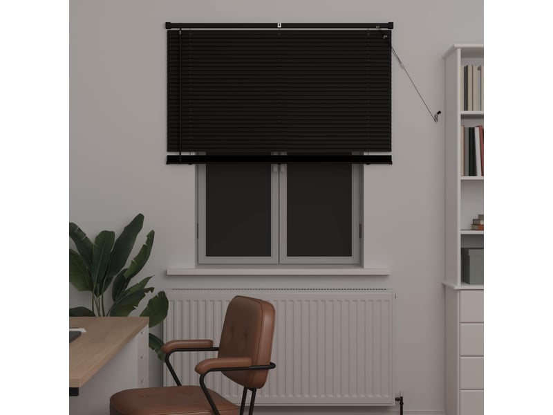  Store vénitien, store de fenêtre noir 150 x 110 cm 25 mm pvc cf48096  - Conforama C