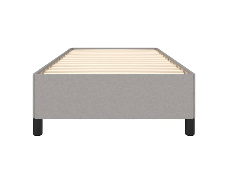  Lit simple- lit adulte -  cadre de lit sans matelas gris clair 80x200 cm tissu  - Conforama D