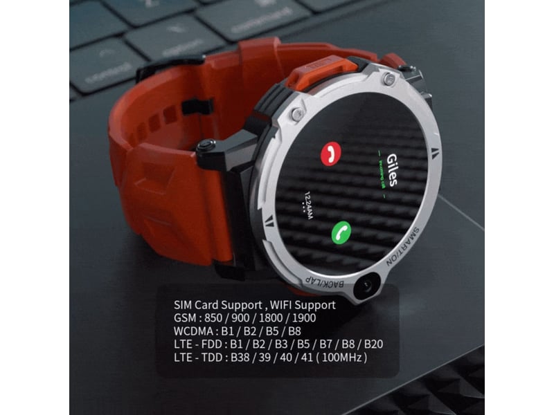 (argent) montre connectée de 1,54 pouce avec 4g+64g, android 8.1, double caméra et emplacement pour carte sim indépendant. - Conforama E