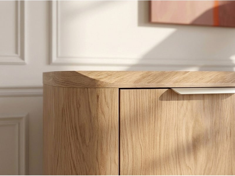 Bobochic buffet 3 portes 180 cm mazargues placage chêne massif marron clair MAZARGUES - Conforama D