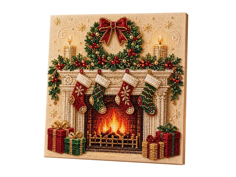  Kit diy diamond painting perles de noël – art créatif à réaliser soi-même pour adultes-style 4  - Conforama A
