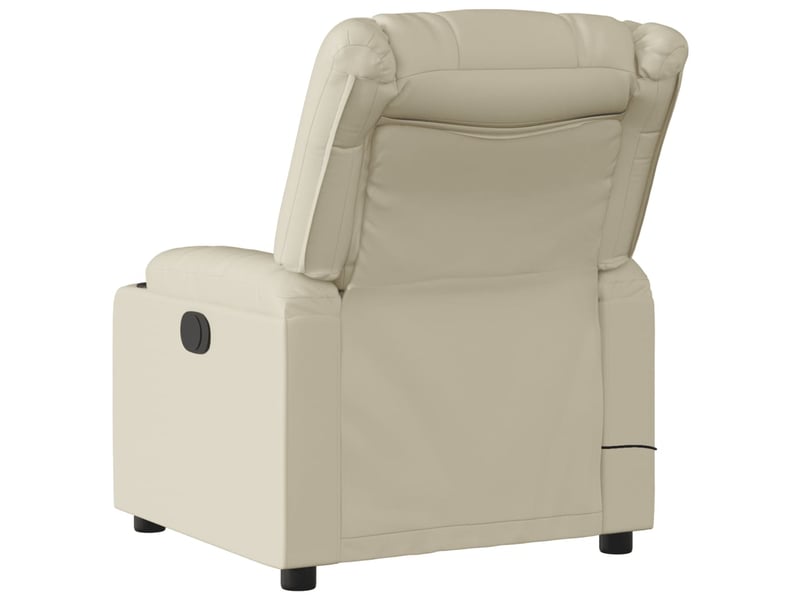 Fauteuil de massage inclinable, fauteuil relax crème similicuir shl55601 - Conforama D