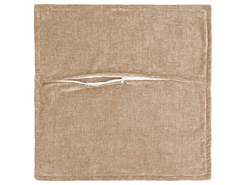  Lot de 6 housses de coussin houten taupe 50 x 50 cm tissu chenille cf49861  - Conforama D