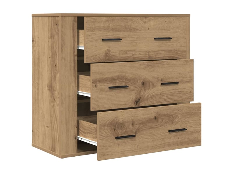  Buffet - bahut - meuble de rangement chêne artisanal 80x33x70 cm bois d'ingénierie  - Conforama D