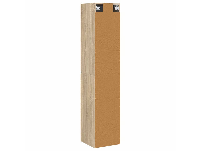  Cabinet salle de bain mural, meuble de rangement chêne sonoma 33x34.5x160 cm shl8310  - Conforama E