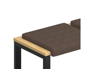 Lot de 4 coussins de banc, coussins d'assise, coussins pour chaisecanapé microfibre marron profondeur 35 cm cf52559