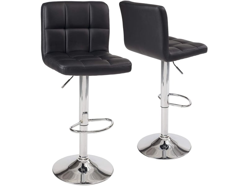 Lot de 2 tabourets de bar réglables pivotants sivan noir 116 SIVAN - Conforama A