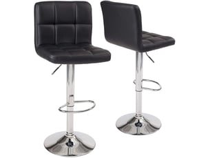 tabouret de bar assise réglable en hauteur KAYELLES 116 SIVAN - noir hauteur d'assise 81 cm vendu Par paire