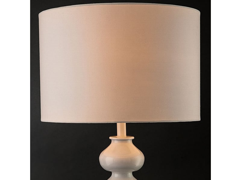 Lampe de sol moderne en métal blanc et tissu 170h berlin  - Conforama D