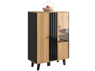 Buffet 2 porte(s)  0 tiroir(s) UVRION   - 80 cm coloris noir 