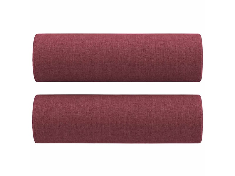  Lot de 2 coussins décoratifs rouge bordeaux ø15x50 cm tissu cf60888  - Conforama A