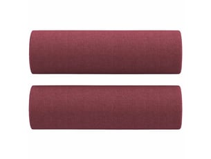 Lot de 2 coussins décoratifs rouge bordeaux ø15x50 cm tissu cf60888