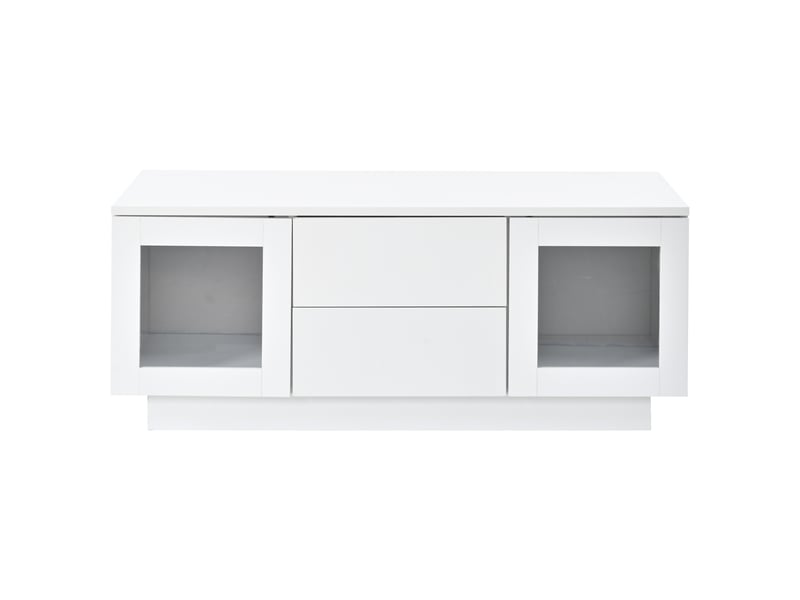  Table basse 100 x 50 x 40 cm blanc brillant avec éclairage led contrôlé par application, placard de rangement, meuble moderne pour salon ou bureau, pour usage quotidien à la maison OPULERANE TRADING LTD - Conforama A