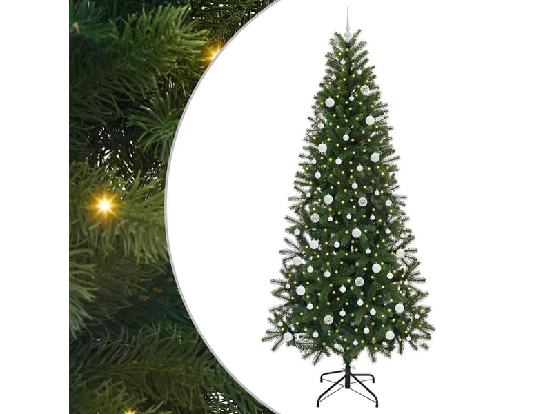 Sapin de noël artificiel, arbre de noël vert 240 cm pe et pvc shl23 - Conforama A