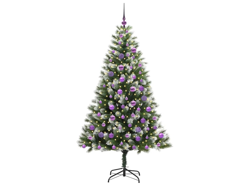  Sapin de noël, arbre de noël artificiel avec neige artificielle 300 led shl4143  - Conforama C