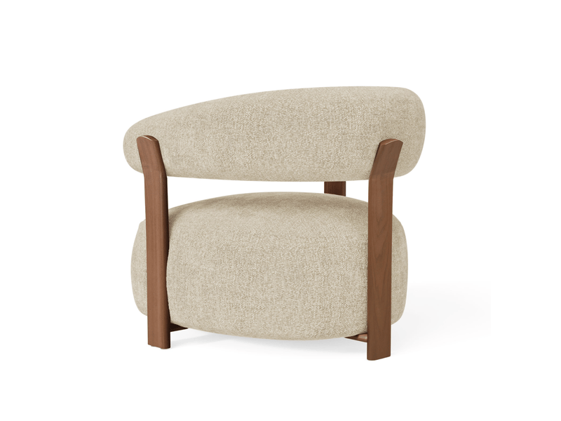 Fauteuil en velours texturé beige palm APF26VTTB - Conforama C