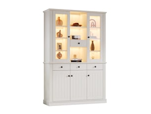 Vitrine coloris blanc <strong>MODENUIT </strong> <strong></strong> - 119.5 cmx180 cm