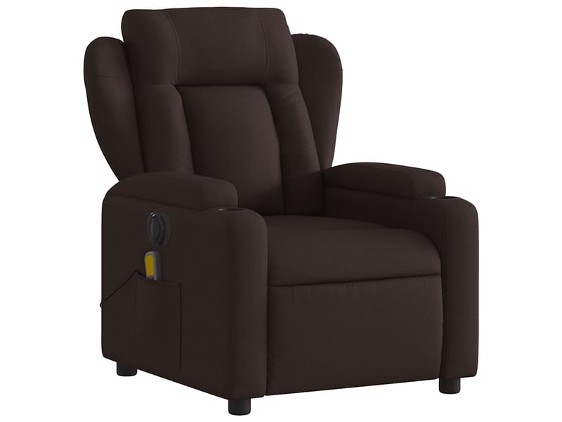 Fauteuil de massage inclinable électrique, fauteuil relax marron foncé tissu shl42414 - Conforama D