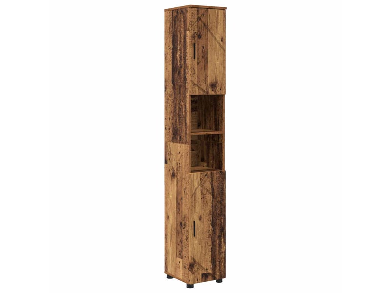  Cabinet de salle de bain, armoire salle de bain bois ancien 30 x 35 x 192 cm cf65257  - Conforama A