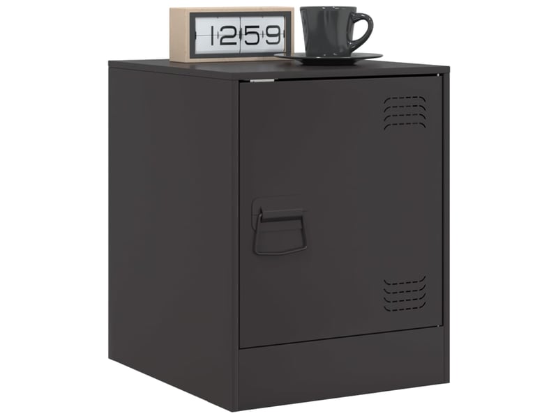  Table de chevet - cabinet de chevet - table de nuit noir 34,5x39x44 cm acier  - Conforama C