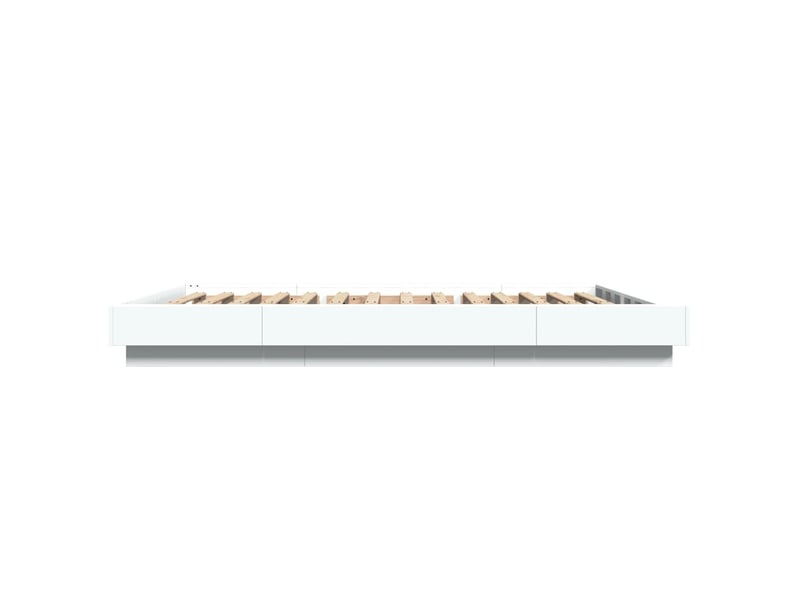  Lit double- lit adulte -  cadre de lit sans matelas blanc 120x190 cm  - Conforama D