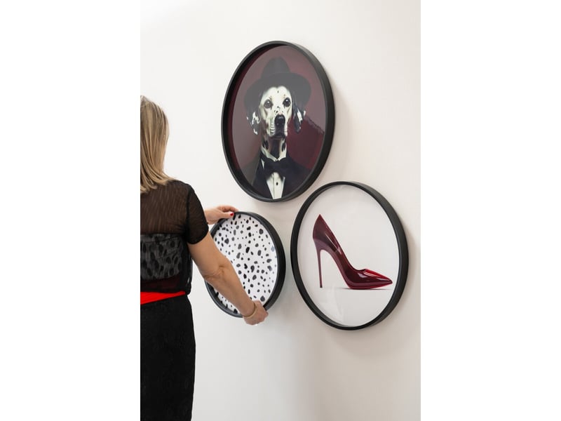 Lot de 3 plateaux muraux yann 60cm noir  - Conforama B
