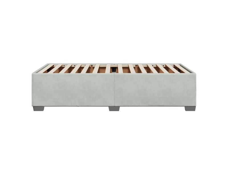  Lit simple- lit adulte -  cadre de lit sans matelas gris clair 80x200 cm velours  - Conforama D
