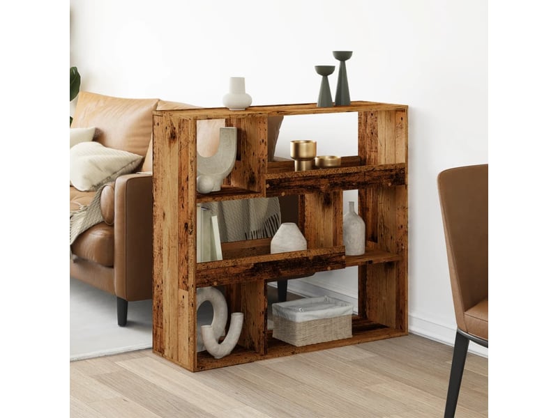  Cloison bibliothèque, meuble de rangement vieux bois bois d'ingénierie shl2317  - Conforama B