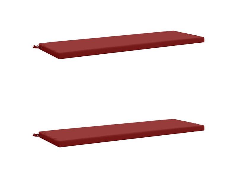  Lot de 2 coussins de banc, coussins d'assise soest 100 % polyester bordeaux cf57171  - Conforama A